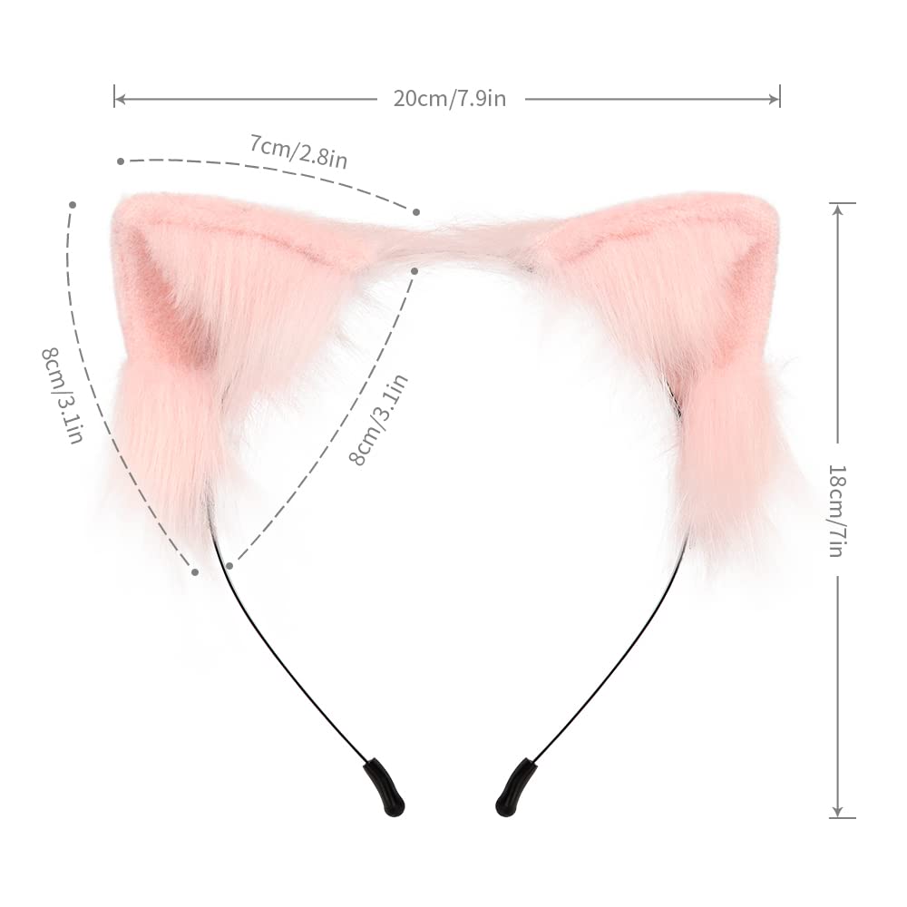 Cat Fox Wolf Ears Cosplay Long Fur Hair Headband Animal Anime for Halloween Party Costume Accessory: Cat Fox Wolf Ears Cosplay Long Fur Hair Headband Wolf Animal Anime Halloween Cosplay Costume for Girls