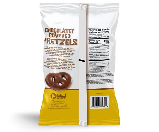 Vegan, Gluten Free Chocolatey Covered Pretzels (2 Pack) | Dairy Free, Peanut Free, Nut Free, Soy Free, All Natural, Sesame Free | Allergy Friendly | No Whey Foods: Vegan, Gluten Free Chocolatey Covered Pretzels (2 Pack) | Dairy Free, Peanut Free, Nut Free, Soy Free, All Natural, Sesame Free | Allergy Friendly | No Whey Foods