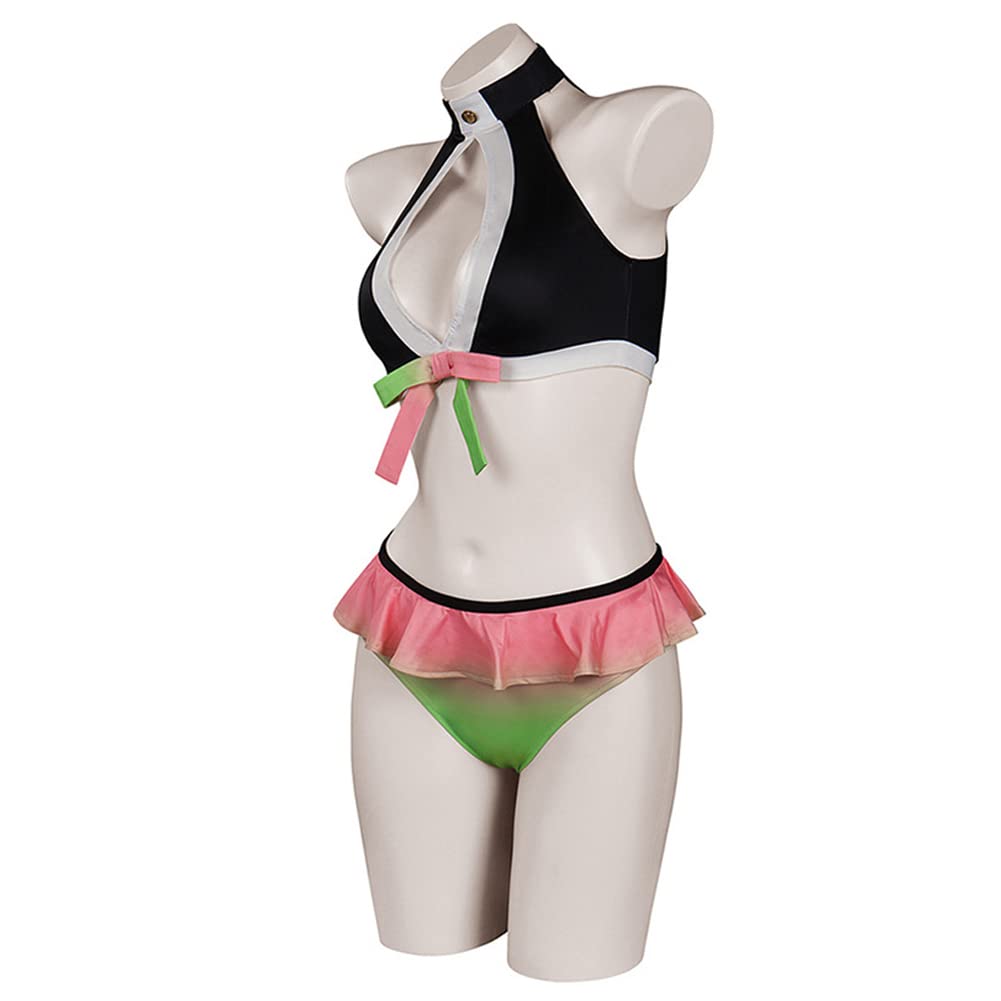 Okazaki Kanroji Mitsuri Cosplay Swimsuit Bathing Suit Swimwear for Women