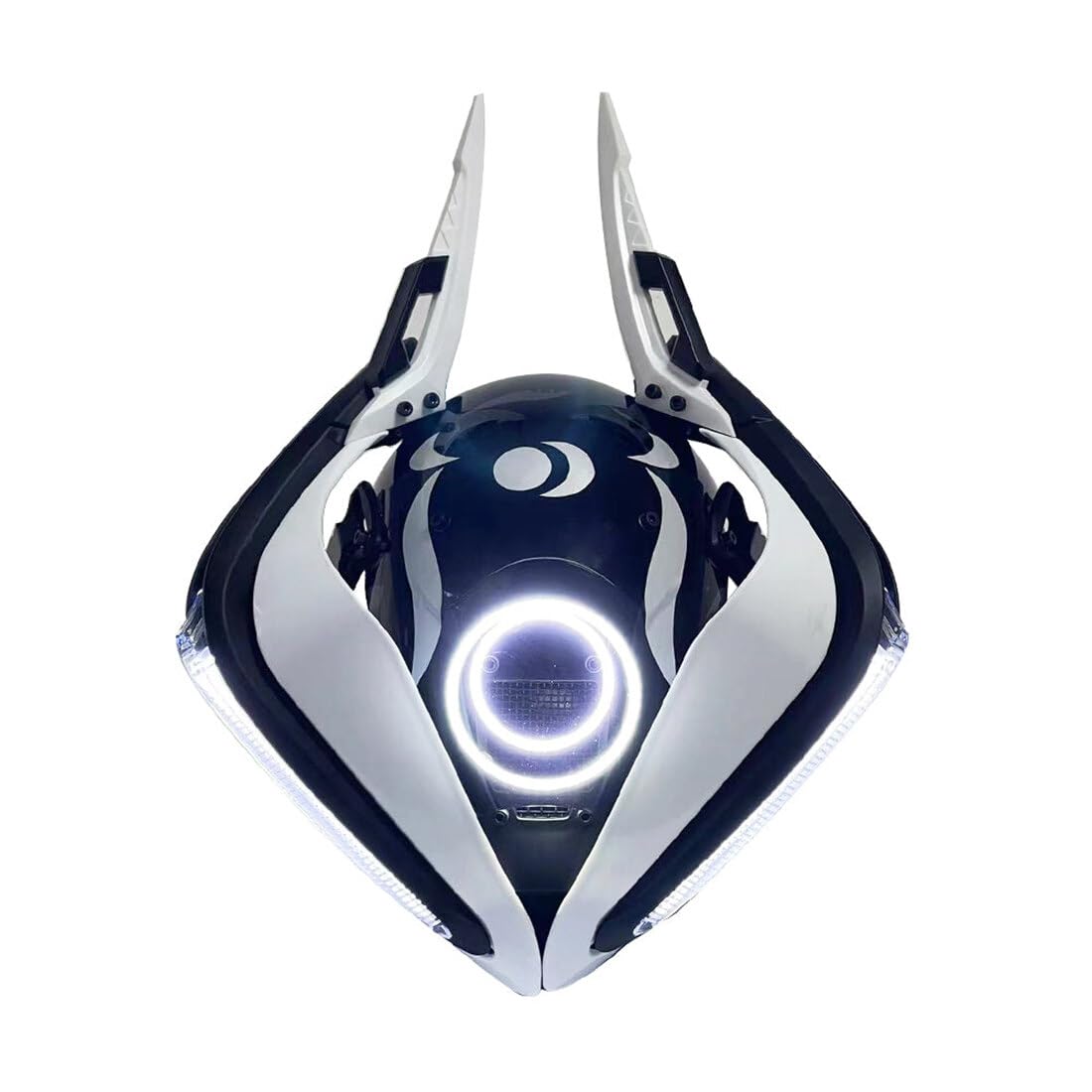 OYDL Cosplay Helmet for Men, Futuristic Tech Punk Mask with LED Light for Cyberpunk Cosplay: Type a