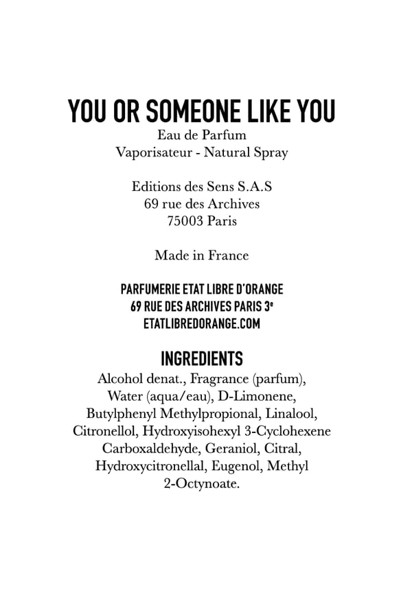 ETAT LIBRE D'ORANGE You Or Someone Like You Eau De Parfum Spray