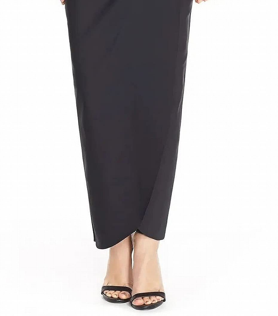 Alex Evenings Women's Slimming Long Cap Sleeve Dress with Side Beaded Detail
