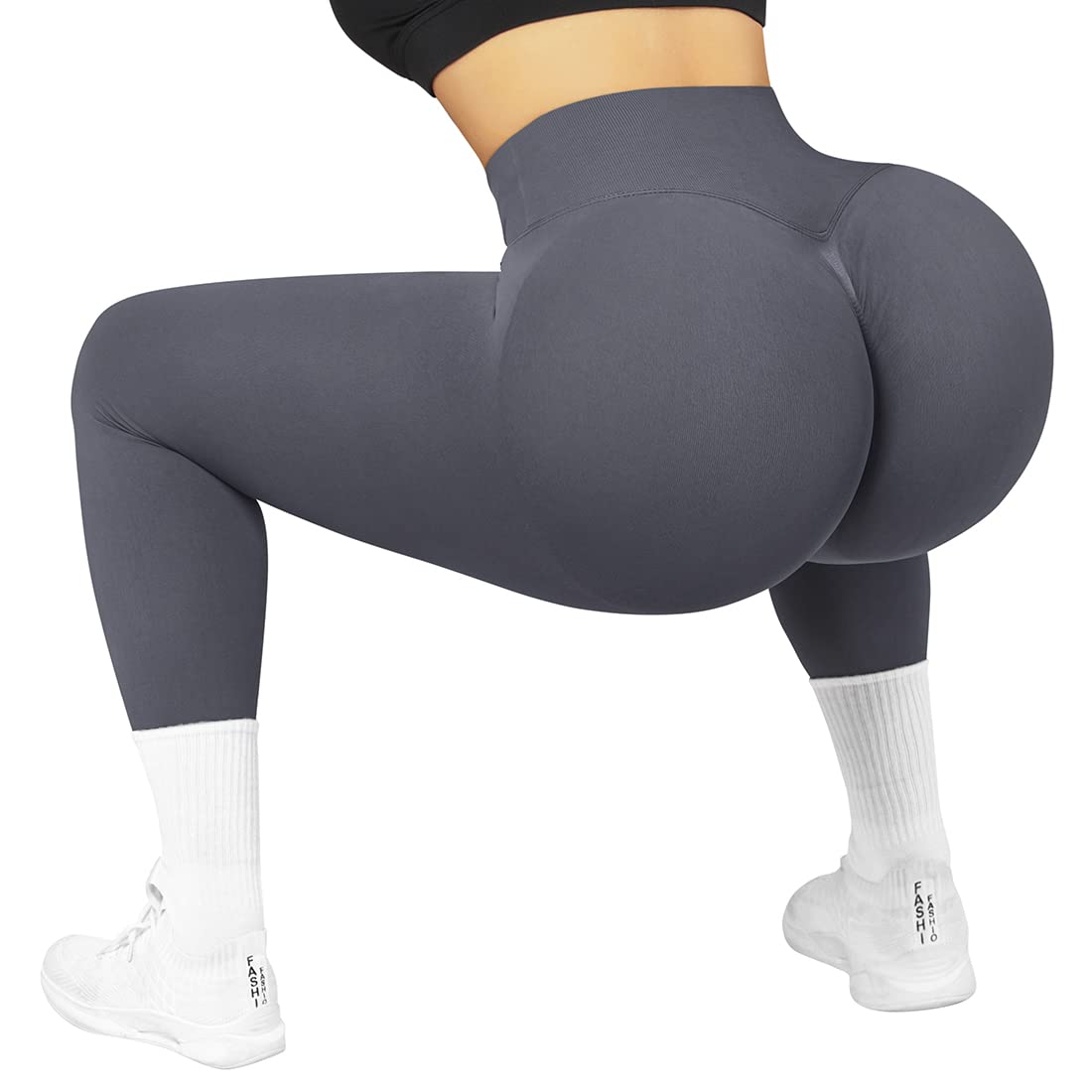 SUUKSESS Women Crossover Seamless Leggings Butt Lifting High Waisted Workout Yoga Pants thumbnail 6