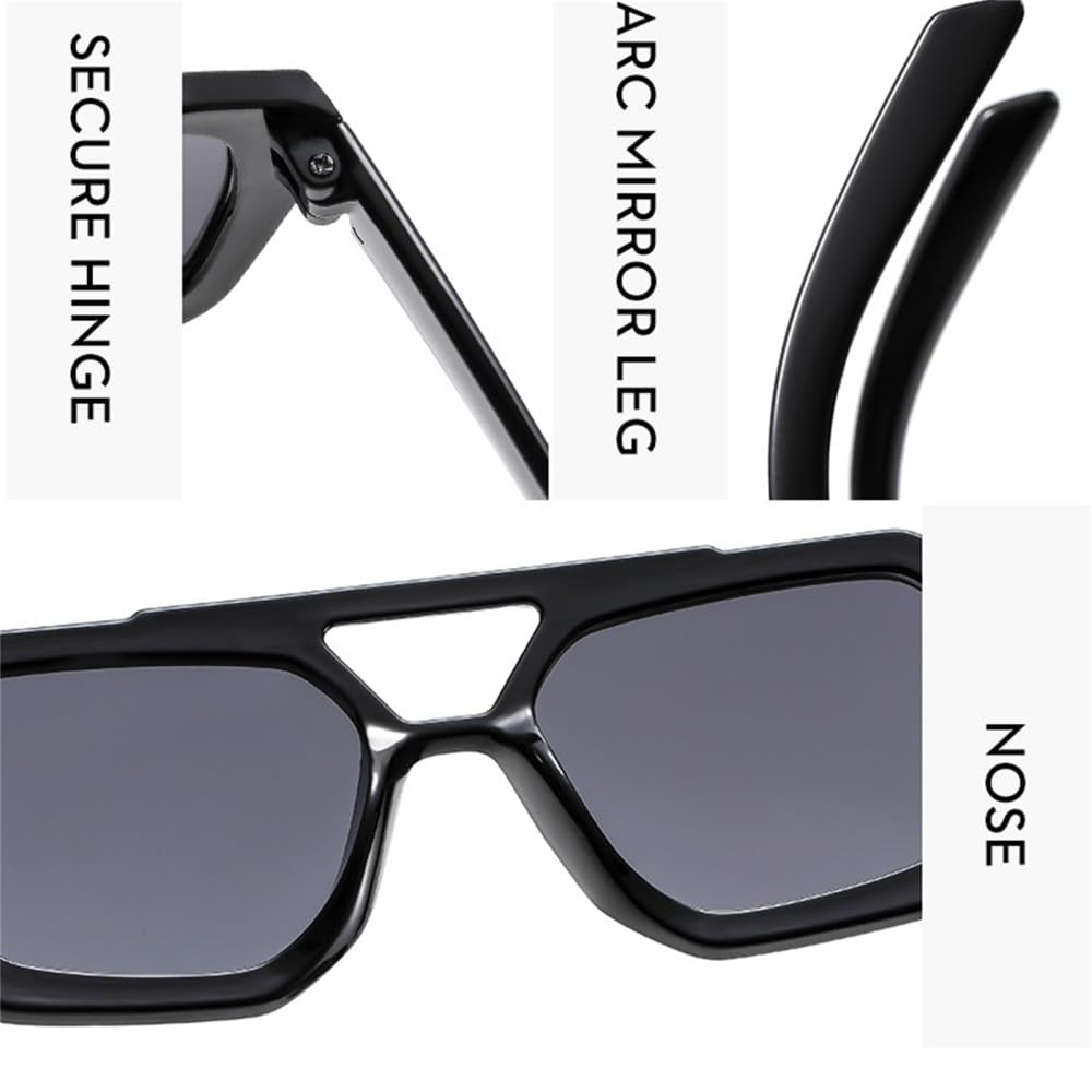 UV400 Double Bridges Retro Women Sunglasses Men Sun Glasses Shades - Stylish Vintage Design for UV Protection and Eye Comfort - Ideal Fashion Accessories for Summer Essentials