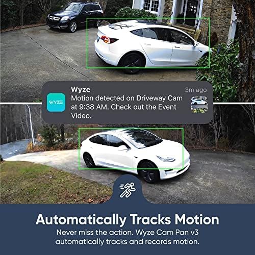 WYZE Cam Pan v3 Indoor/Outdoor IP65 1080P 360° Pan/Tilt/Zoom Wi-Fi Smart Home Security Camera with Motion Tracking for Baby & Pet, Color Night Vision, Works with Alexa & Google Assistant, White thumbnail 4