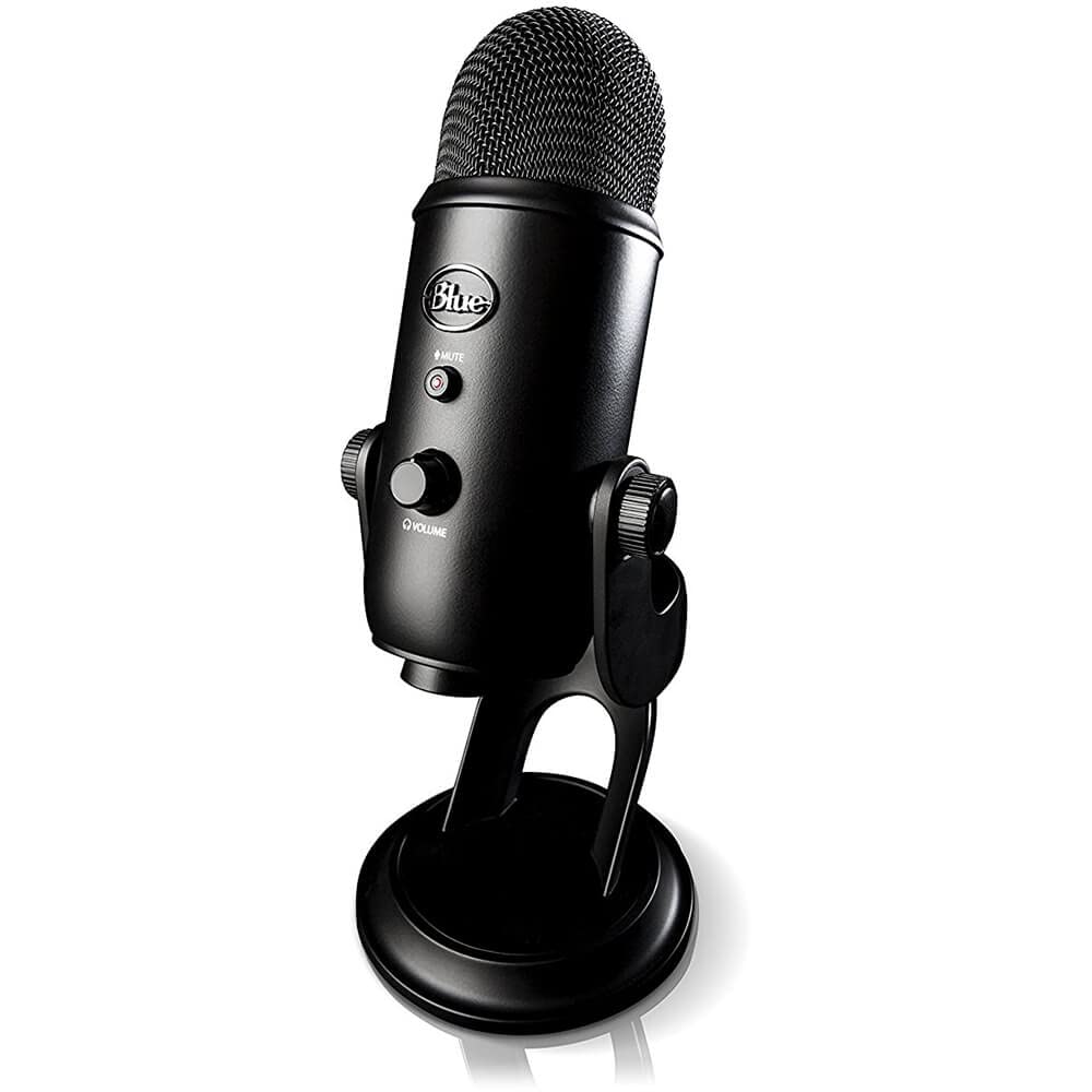 Logitech Creators Blue Yeti USB Microphone for Gaming, Streaming, Podcast, YouTube, Discord, PC, Studio Sound, Plug & Play-Blackout: Microphone Blackout