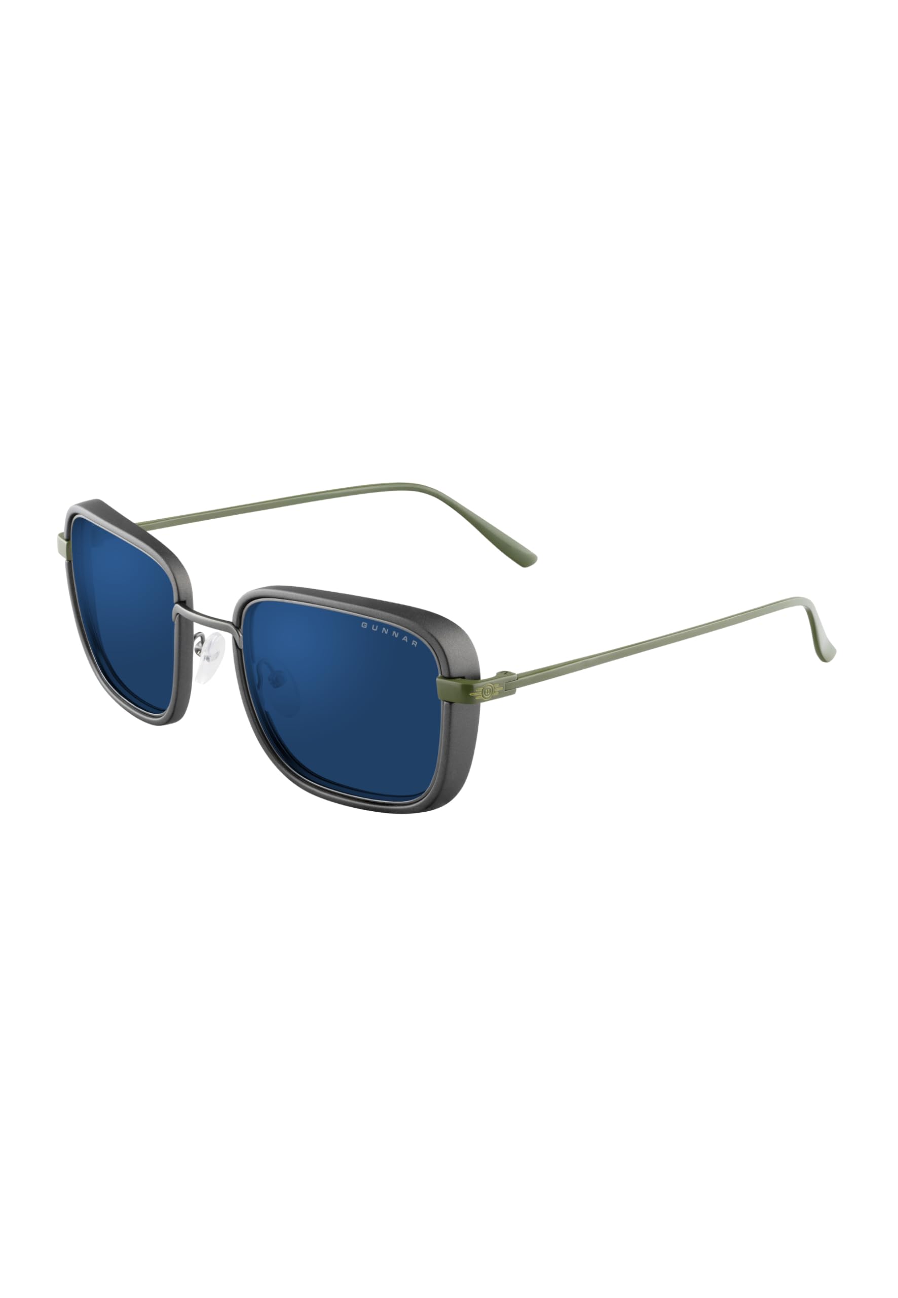 Fallout GUNNAR Gaming, Computer, Blue Light Blocking Glasses – Exclusive Vault 33 Glasses – Patented Lens Technology: Gunmetal/Olive Sun