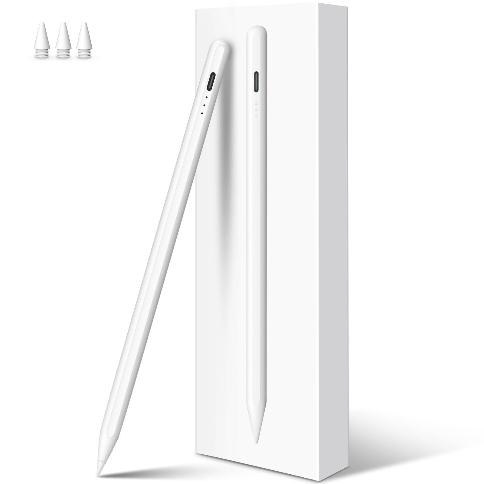Stylus Pen for iPad Pencil 10th Generation, 13 Mins Fast Charging Apple Pencil with Palm Rejection & Tilt Sensitivity, Compatible w iPad 6/7/8/9/10/11, Pro 11"/12.9"/ M4, Air 3/4/5/M2/M3, Mini 5/6