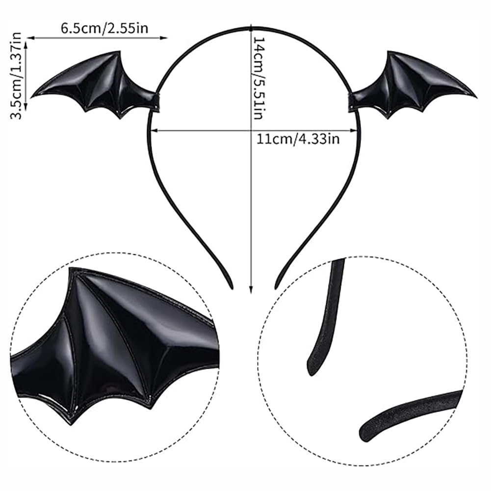 TJCGCKK Animal Cosplay Costume Furry Fox Tail Plug Cute Ears Headband Bat Style Neck Collar Set: Black a