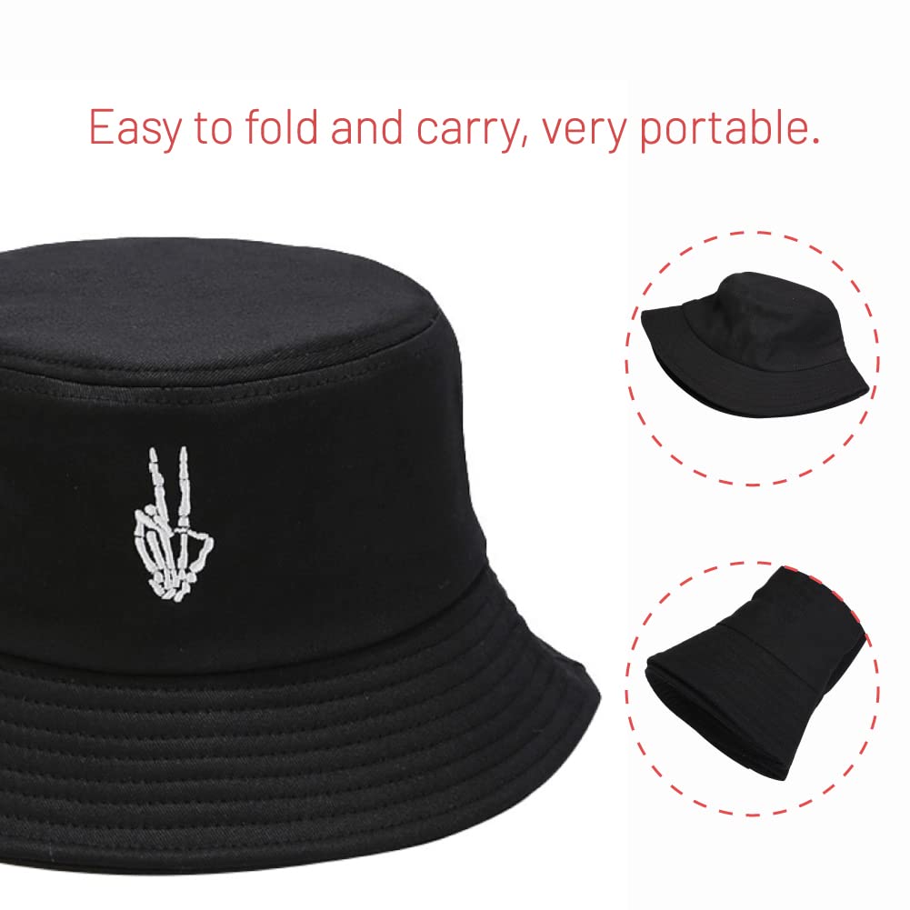 Cotton Bucket Hat for Women Men Summer Travel Sun Beach Bucket Cap, Unisex Outdoor Fisherman Hat