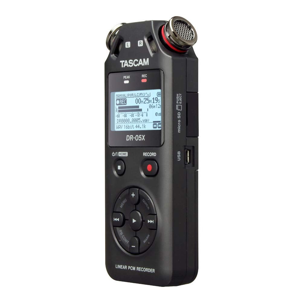 Tascam DR-05X Stereo Handheld Digital Audio Portable Recorder and USB Audio Interface, Pro Field, AV, Music, Dictation Recorder: Tascam DR-05X Stereo Handheld Digital Audio Portable Recorder and USB Audio Interface, Pro Field, AV, Music, Dictation Recorder