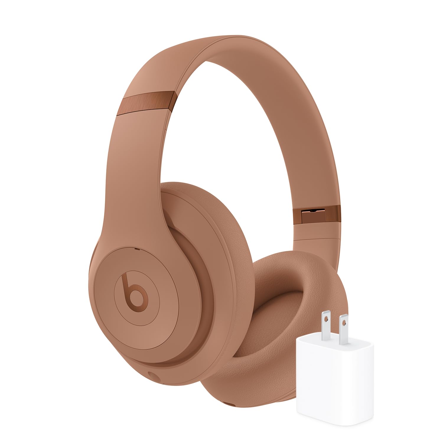 Beats Studio Pro x Kim Kardashian - Bluetooth Noise Cancelling Headphones with AppleCare+ (2 Years) - Moon: Dune Studio Pro &amp; Power Adapter Without AppleCare+