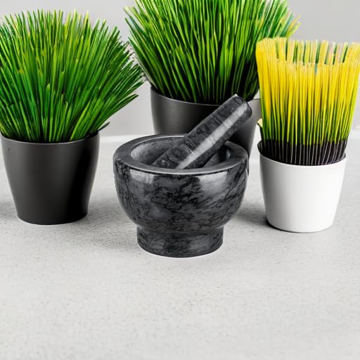 Velaze Large Mortar and Pestle Set, 100% Granite, Natural Unpolished, Herb Crusher, Spice Grinder, Stone Grinder Bowl for Making Guacamole and Pesto, 6.3 Inch Pestle and 16 oz Mortar(2Cup): 10.0 ounces 4.9 Inches 1 MP01