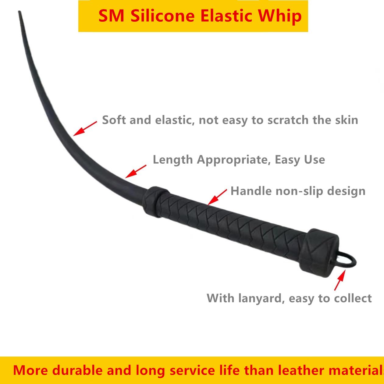 25" Horse Whip Sex Adults Silicone Horse Spanking, BDSM Sex Toy Adult Flogger Silicone Crops for Horses Sex Whip for Couples