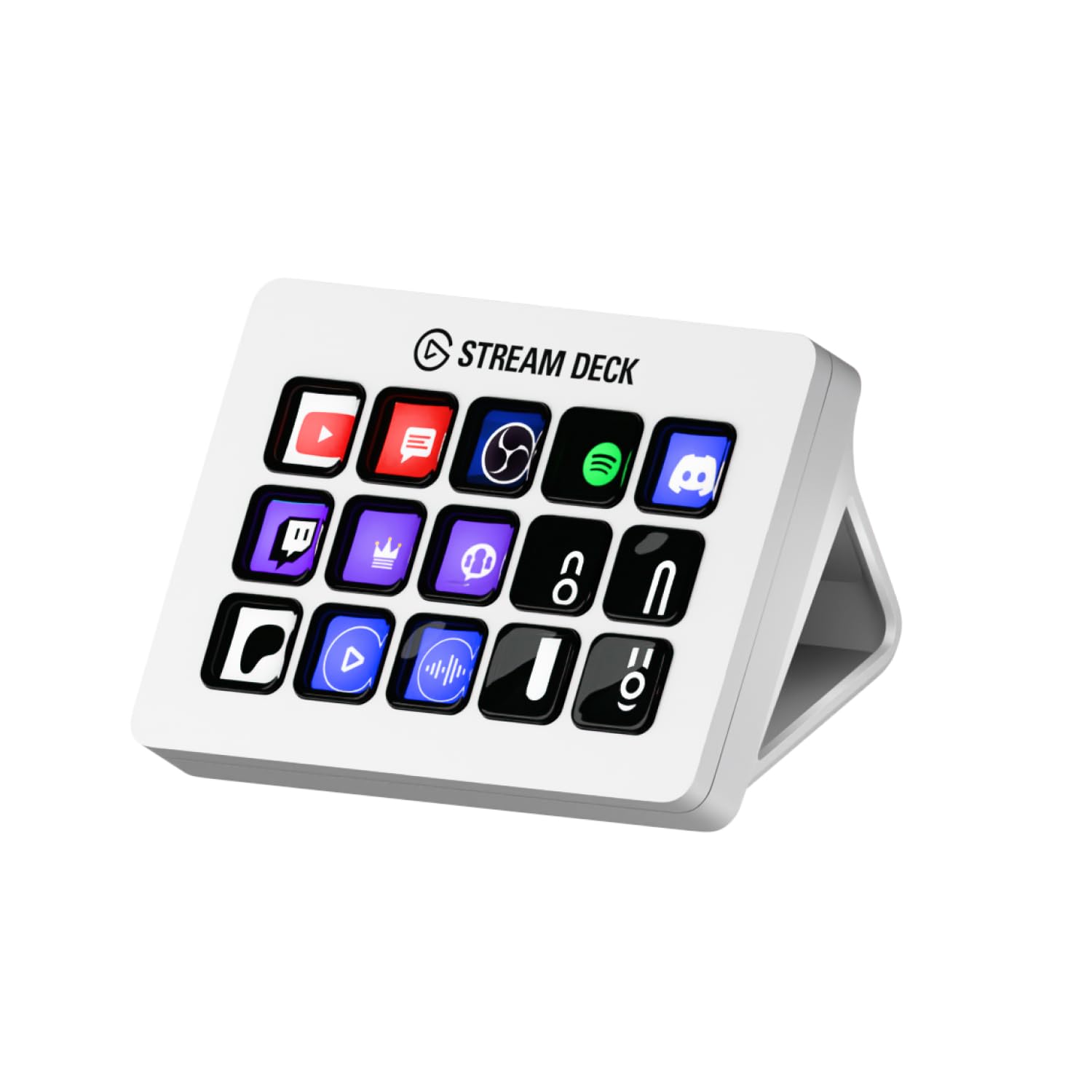 Elgato Stream Deck XL – Advanced Studio Controller, 32 macro keys, trigger actions in apps and software like OBS, Twitch, ​YouTube and more, works with Mac and PC: White