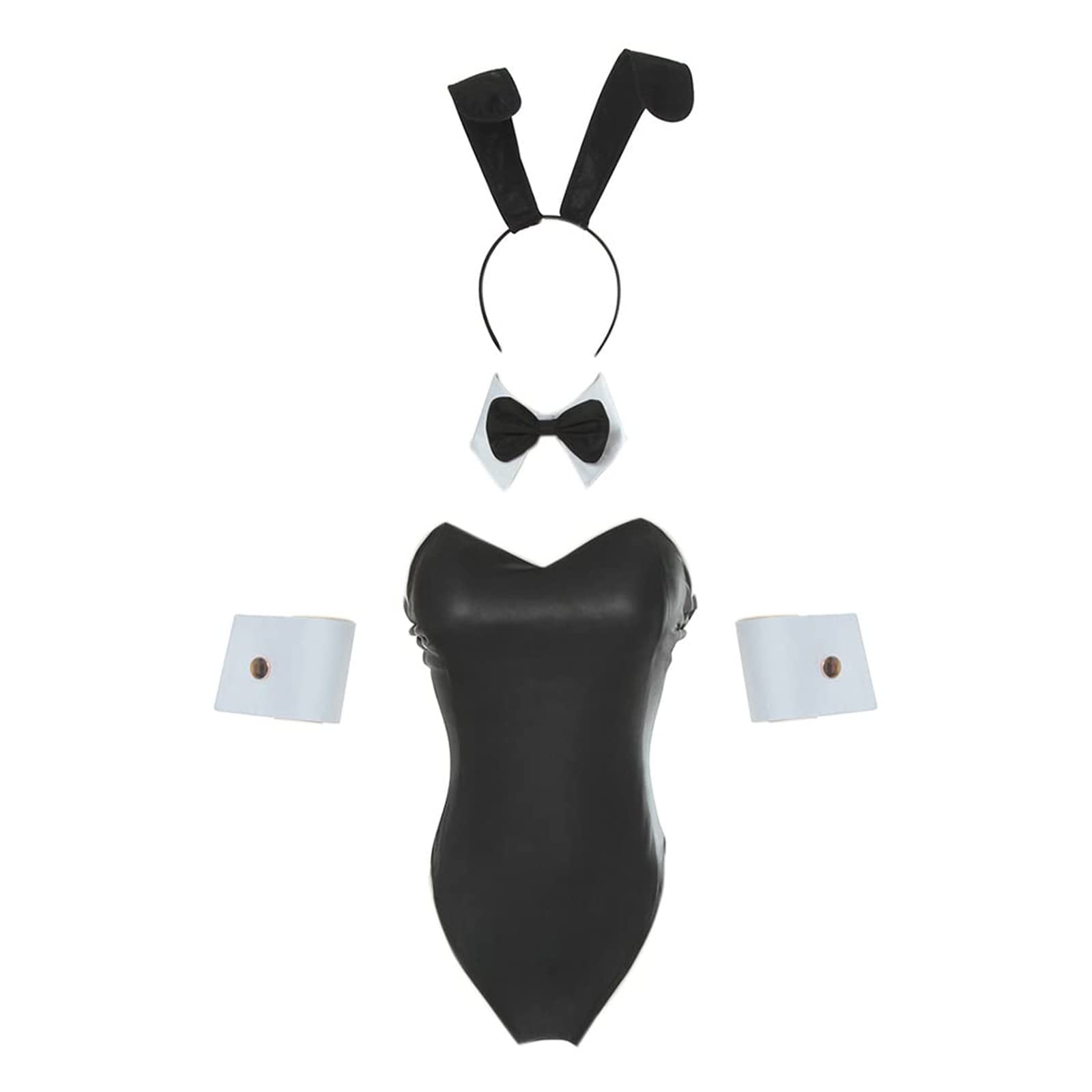 CR ROLECOS Bunny Costume Women Bunny Girl Senpai Cosplay One Piece Bodysuit: Small Black Bunny