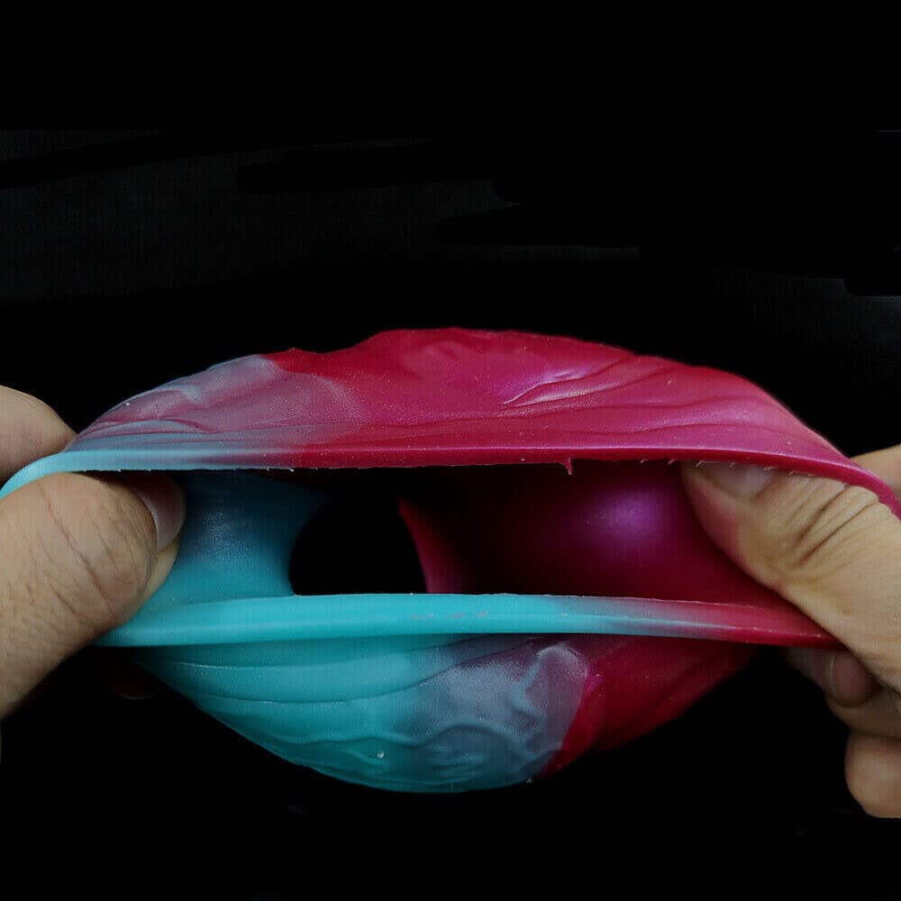 Silicone Large Knot Dildo Cock Ring Penis Sleeve Vaginal Anal Stimulate Ring Toys (M): Large