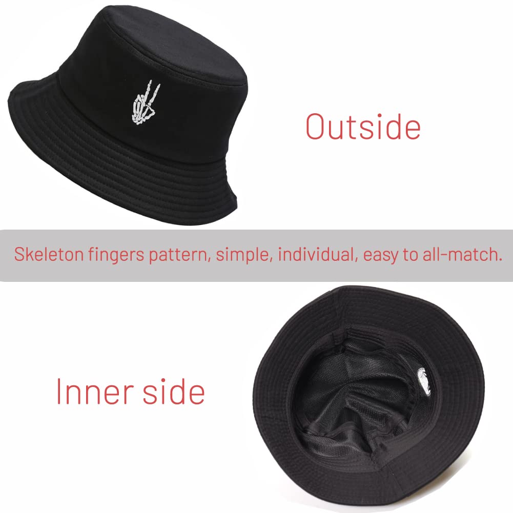 Cotton Bucket Hat for Women Men Summer Travel Sun Beach Bucket Cap, Unisex Outdoor Fisherman Hat