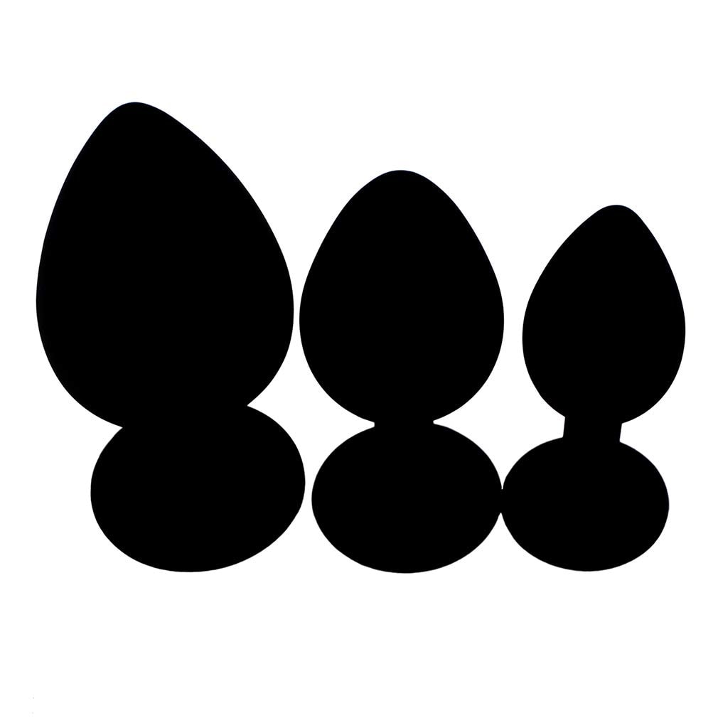 Anal Sex Trainer 3PCS Silicone Jeweled Butt Plugs, Eastern Delights Anal Sex Toys Kit for Starter Beginner Men Women Couples, Black