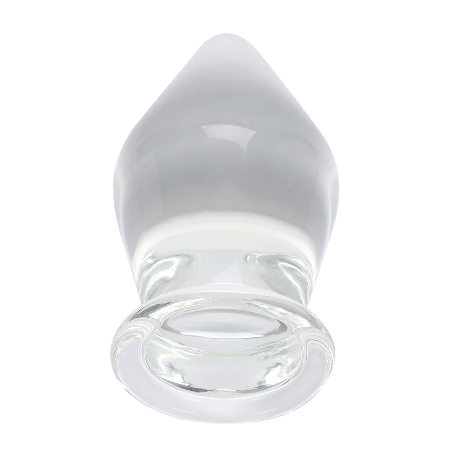 Epichao Huge Head Glass Butt Plug Crystal Anal Plug Bum Plug Bomb Plug Anal Trainer Anal Expander Training Sex Toy (): 3.15"