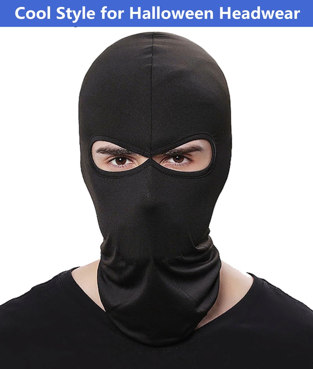 bodbop Balaclava Ski Face Mask Windproof Full Head Mask Sun UV Protection Face Cover for Men Women Outdoor Sports Cycling Cap: Black