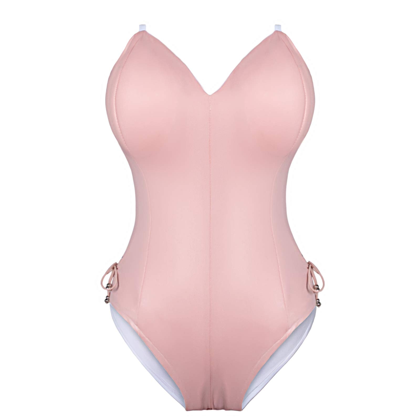 Womens Bunny Costume Girl Suit Senpai Cosplay Anime Role Costume One Piece Bodysuit Stockings Set: Small Pink-removable Padded