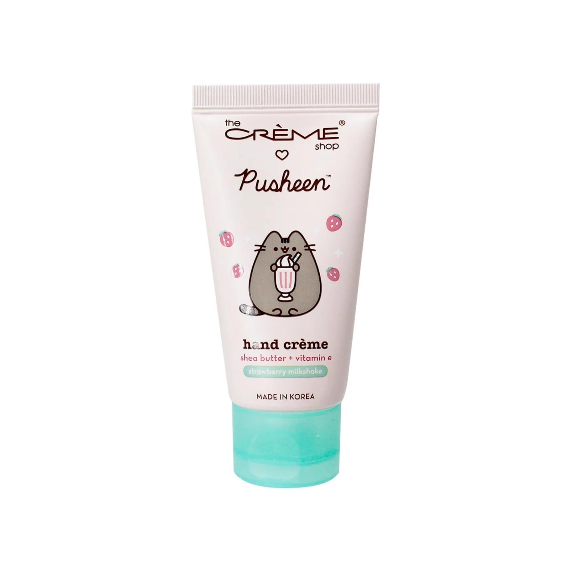 The Crème Shop X Pusheen, Strawberry Milkshake Moisturizing Hand Crème, Hand Cream for Dry Hands, Body Lotion