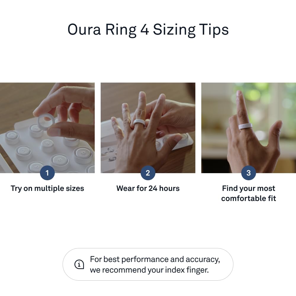 Oura Ring 4 - Rose Gold - Size 5 - Smart Ring - Size First with Oura Ring 4 Sizing Kit - Sleep Tracking Wearable - Heart Rate - Fitness Tracker - Up to 8 Days of Battery Life: Rose Gold 5