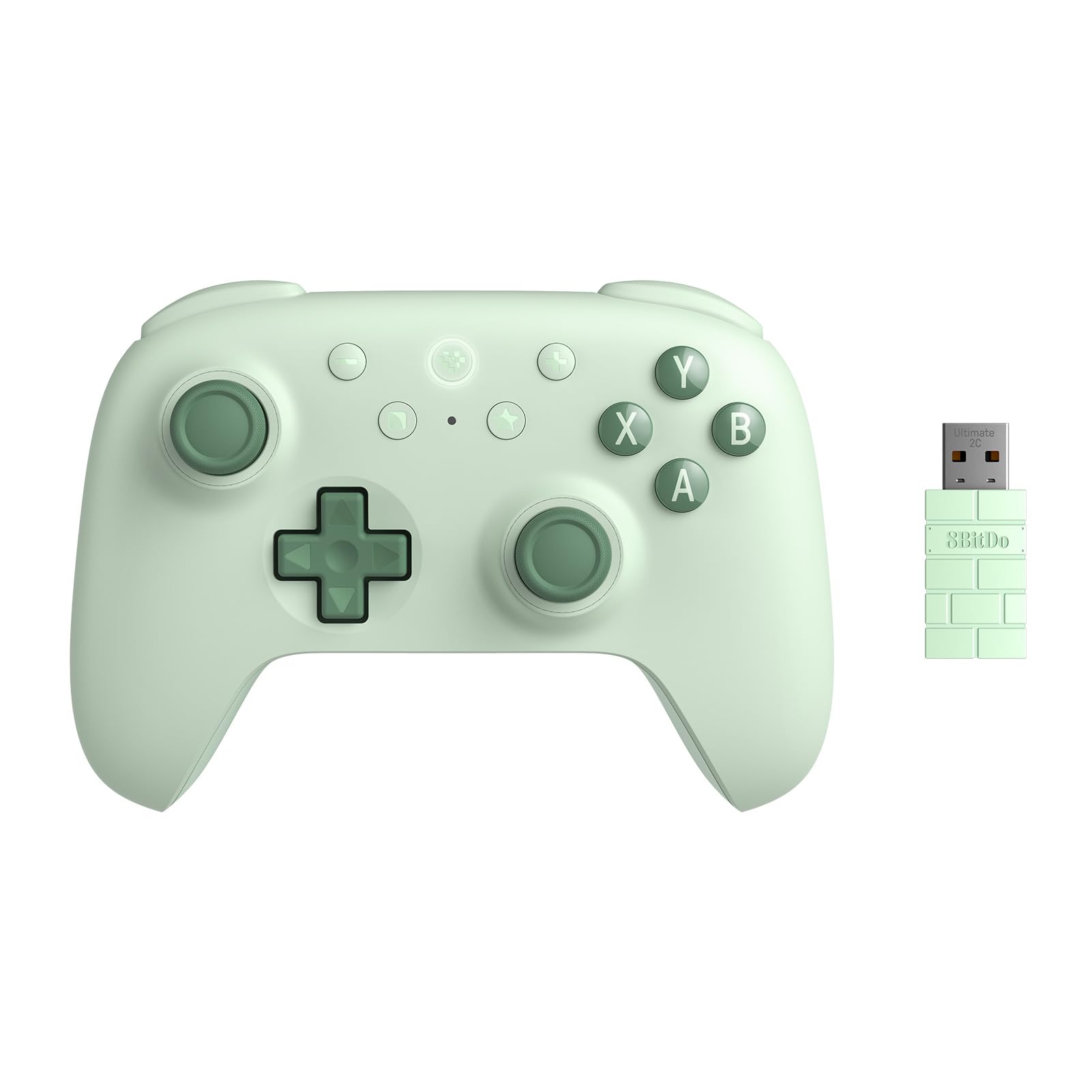 8BitDo Ultimate 2C Wireless Controller for Windows PC and Android, with 1000 Hz Polling Rate, Hall Effect Joysticks and Triggers, and Remappable L4/R4 Bumpers (Green): Ultimate 2C Green