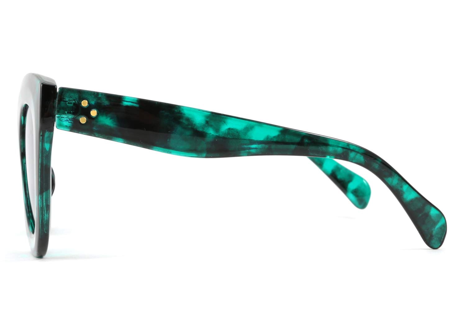 FEISEDY Retro Oversized Square Horn Sunglasses Semi Cat Eye Butterfly Glass Big Thick Bold Frame B2572 thumbnail 4