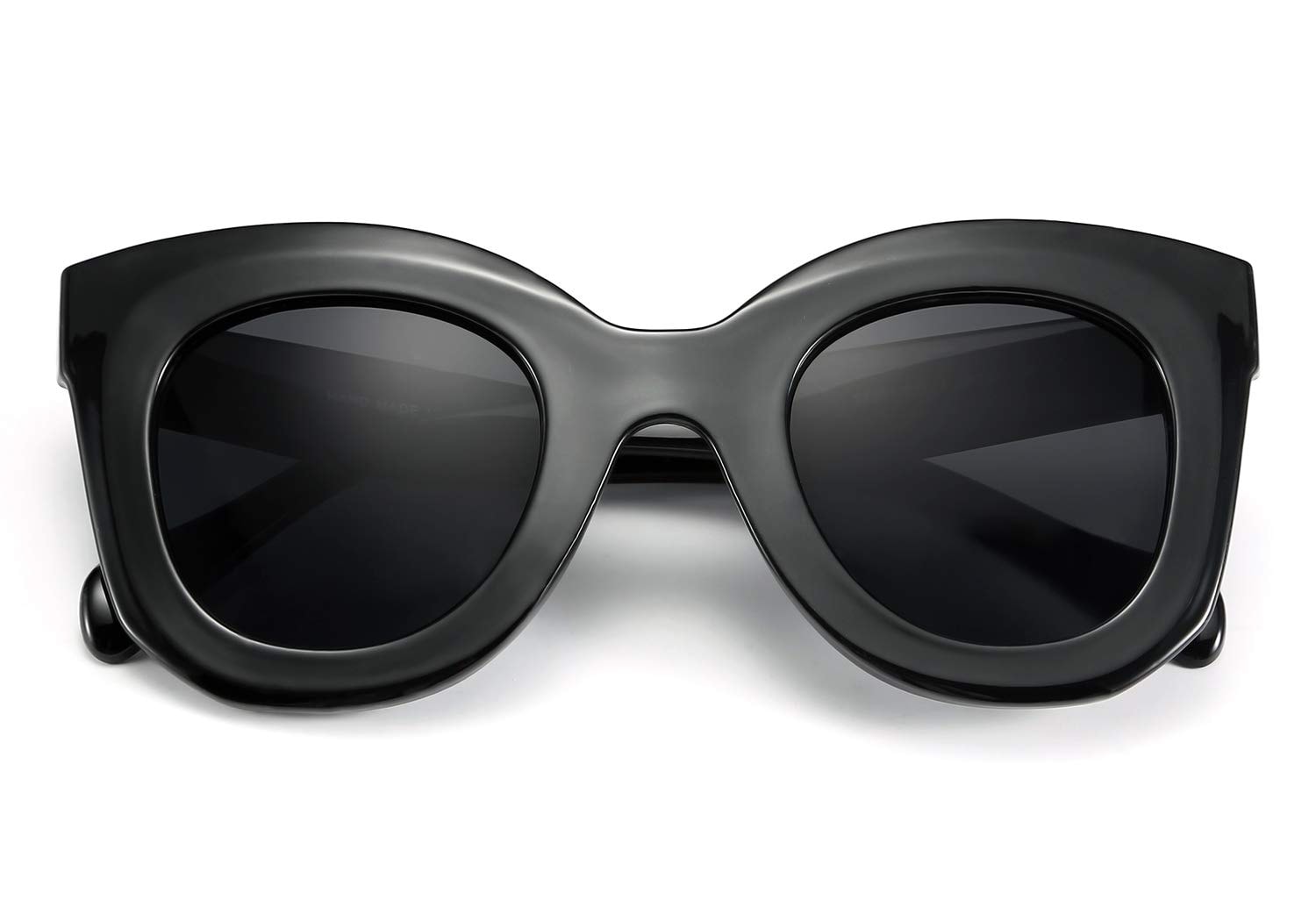 FEISEDY Retro Oversized Square Horn Sunglasses Semi Cat Eye Butterfly Glass Big Thick Bold Frame B2572 thumbnail 3