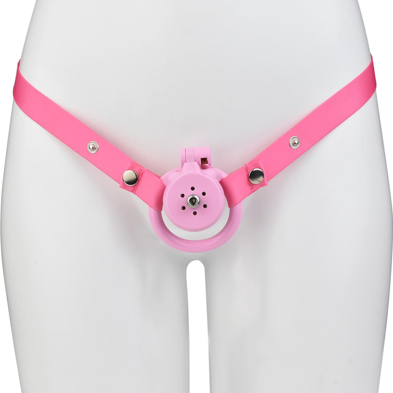 Resin & Stainless Steel Cock Chastity Cage Devices, Negative and Flat Locks Men Penis Cage, Urine Divertor, 2 Keys, and 4 Size Rings - Pink Sissy BDSM Male Sex Toys (Pink, Original): wear Pink