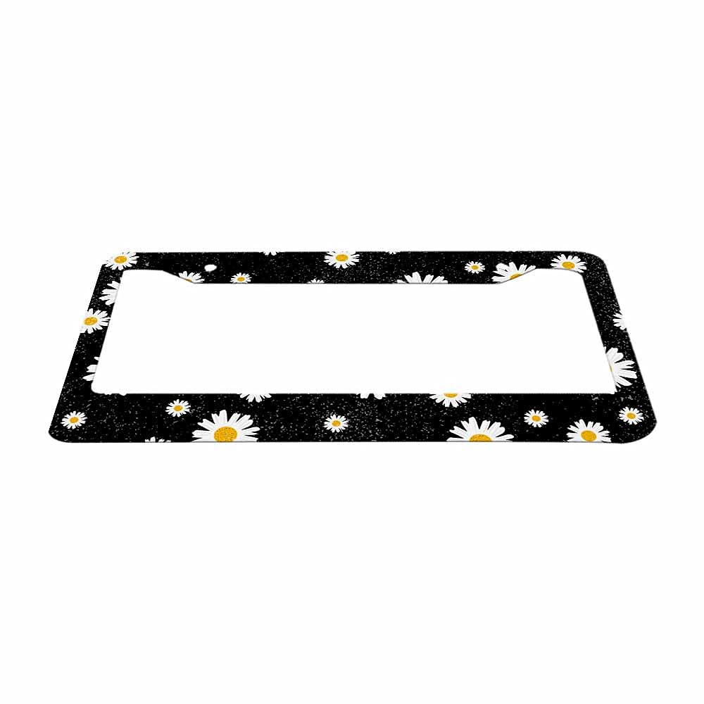 Nicokee Decorative License Plate Frame Black Celtic Viking Car Tag Frame Aluminum Auto License Plate Holder for Men Women