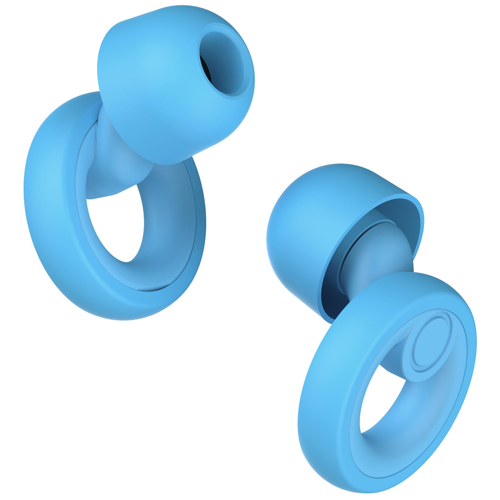 Jayine Ear Plugs for Noise Cancelling Ear Protection EarPlugs for Sleep,Concerts,Work,Study,8 Size Eartips with Small Box,Perfect -30dB Silicone Earplugs for Noise Reduction: Sky Blue