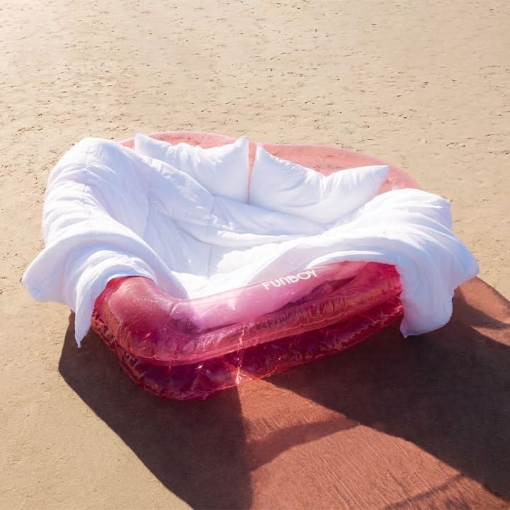 FUNBOY Giant Inflatable Luxury Clear Pink Heart Kiddie Pool, Year-Round Fun for Ball Pits, Swimming Pools, a Summer Pool Party and the Beach: FUNBOY Giant Inflatable Luxury Clear Pink Heart Kiddie Pool, Year-Round Fun for Ball Pits, Swimming Pools, a Summer Pool Party and the Beach