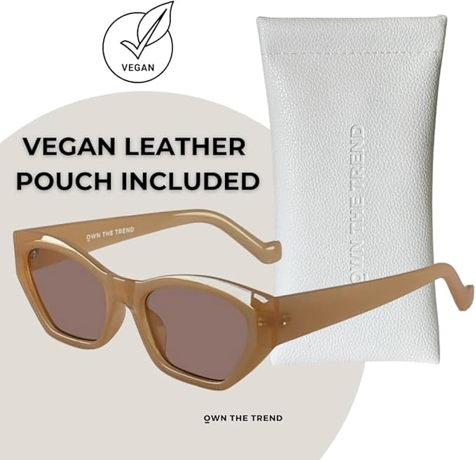 OWN THE TREND Trendy Sunglasses for Women - Sunglasses Womens with UV protection - Vintage Retro Oval Y2K Fashion Sun Glasses thumbnail 3