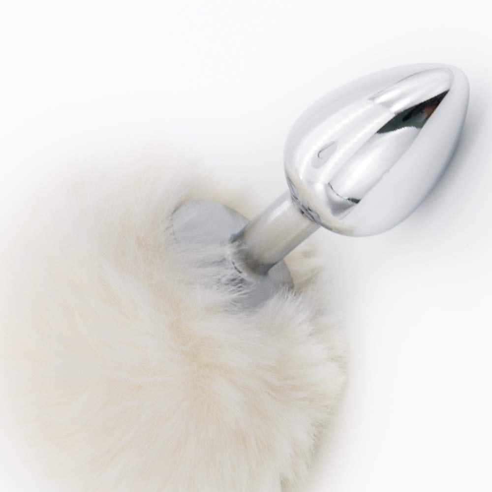 Size Butt Plug Metal Butt Plug Sexual Anus Rabbit's Tail Anal Sex Toys for Women Fun Sex Games: Small