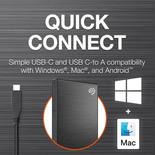 Seagate Portable 2TB External Hard Drive HDD — USB 3.0 for PC, Mac, PlayStation, & Xbox -1-Year Rescue Service (STGX2000400): HDD w/Password Encryption 5TB Black