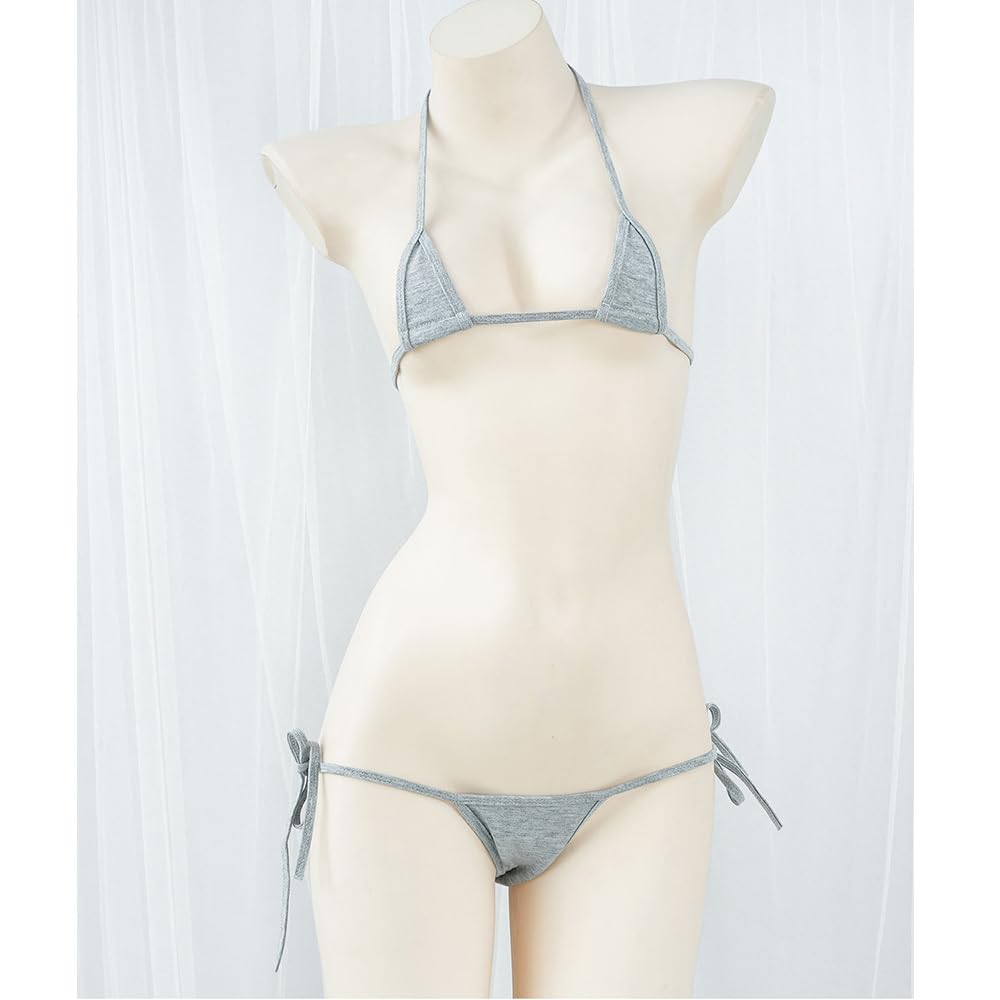 QNCLO Women's sexy cosplay tight fitting anime cute jumpsuit anime Japanese cute lingerie with hat anchor performance suit: Grey