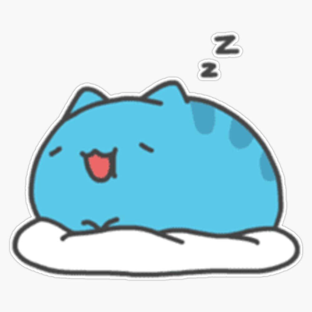 Sleepy Bugcat Waterproof Vinyl Window Bumper Sticker Decal 5": Sleepy Bugcat Waterproof Vinyl Window Bumper Sticker Decal 5"