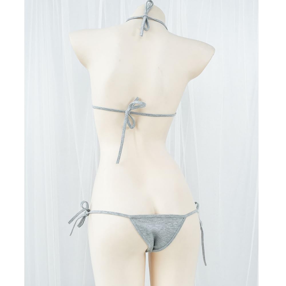 QNCLO Women's sexy cosplay tight fitting anime cute jumpsuit anime Japanese cute lingerie with hat anchor performance suit: Grey