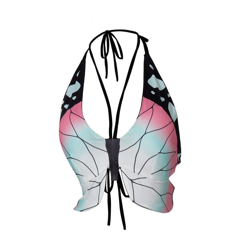 iSHOWcos Anime Women's Halter Necktie Swimsuit Top: Small