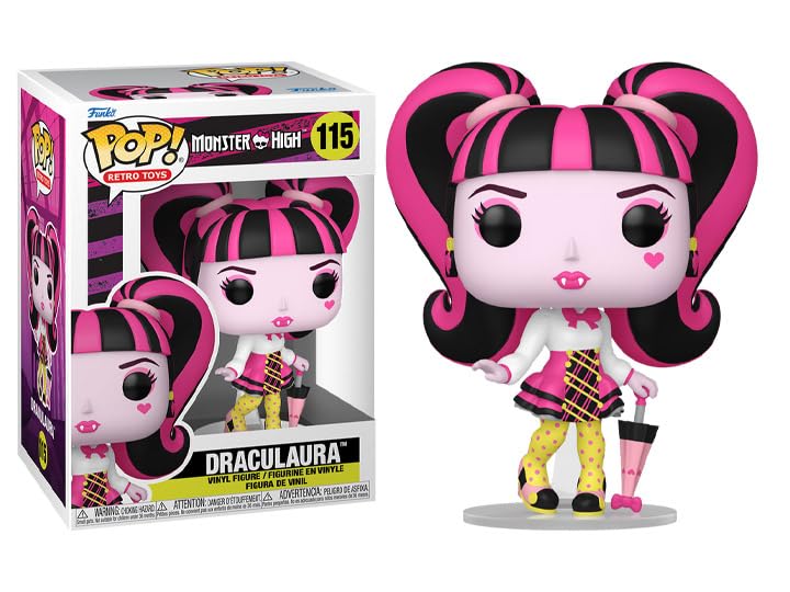 Funko Pop Monster High + Protector: Pop! Retro Vinyl Figure (Gift Set Bundled with ToyBop Box Protector Collector Case) (Draculaura)