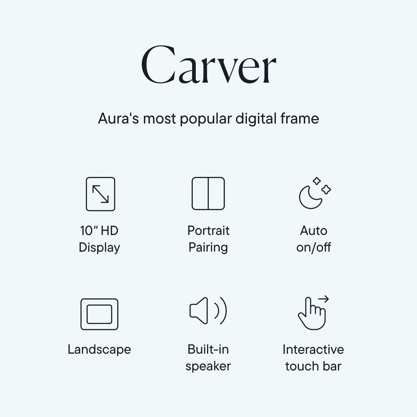 Aura Digital Picture Frame - 10.1" HD Mat Display | Wirecutter's Best Digital Frame for Gifting - Send Photos Directly from Your Phone from Anywhere | Quick & Easy Setup Over WiFi - Free App | Black: 10" - Black
