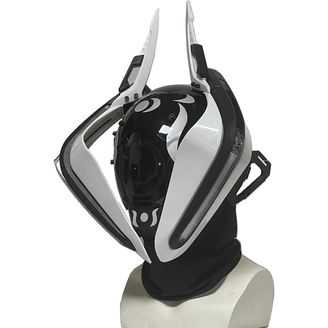OYDL Cosplay Helmet for Men, Futuristic Tech Punk Mask with LED Light for Cyberpunk Cosplay: Type a
