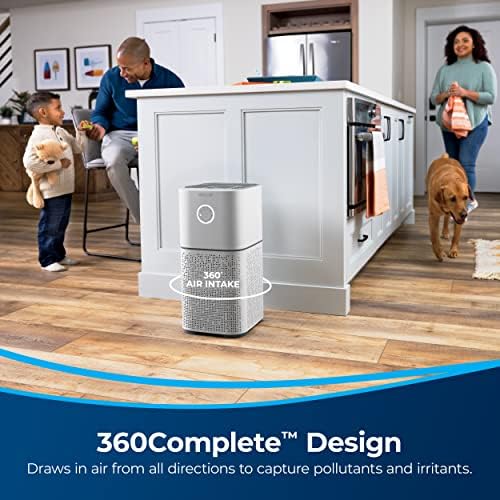 BISSELL  For Home, Bedroom, HEPA Filter, Filters Smoke, Allergies, Pet Dander, Odor, Dust, Gray, 3496+: Air180 Air Purifier