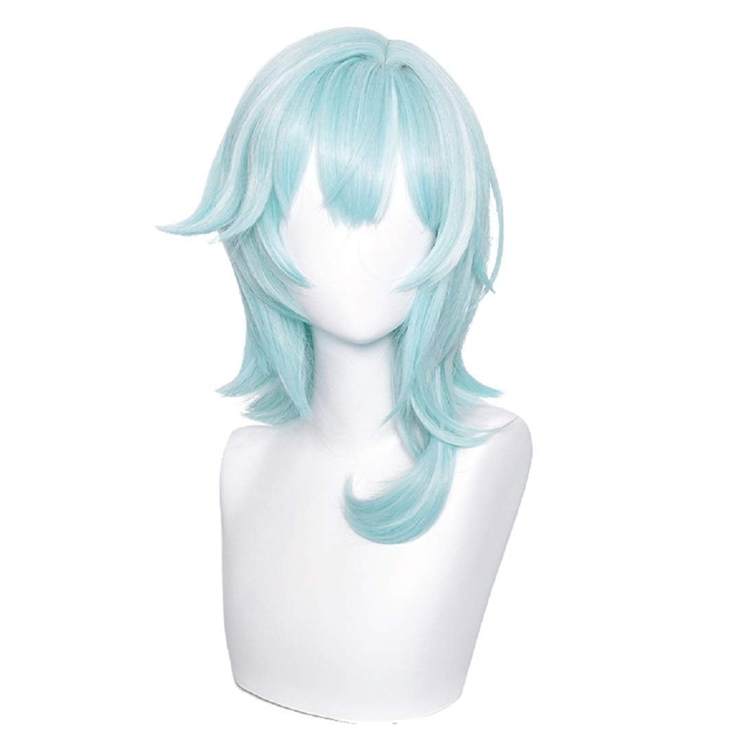 SL Wavy Blonde Ponytail Wig for Jean Cosplay,Golden Princess Hair Wigs with Pigtails Bangs + Wig Cap for Halloween Peach Costume: Middle Blonde Jean