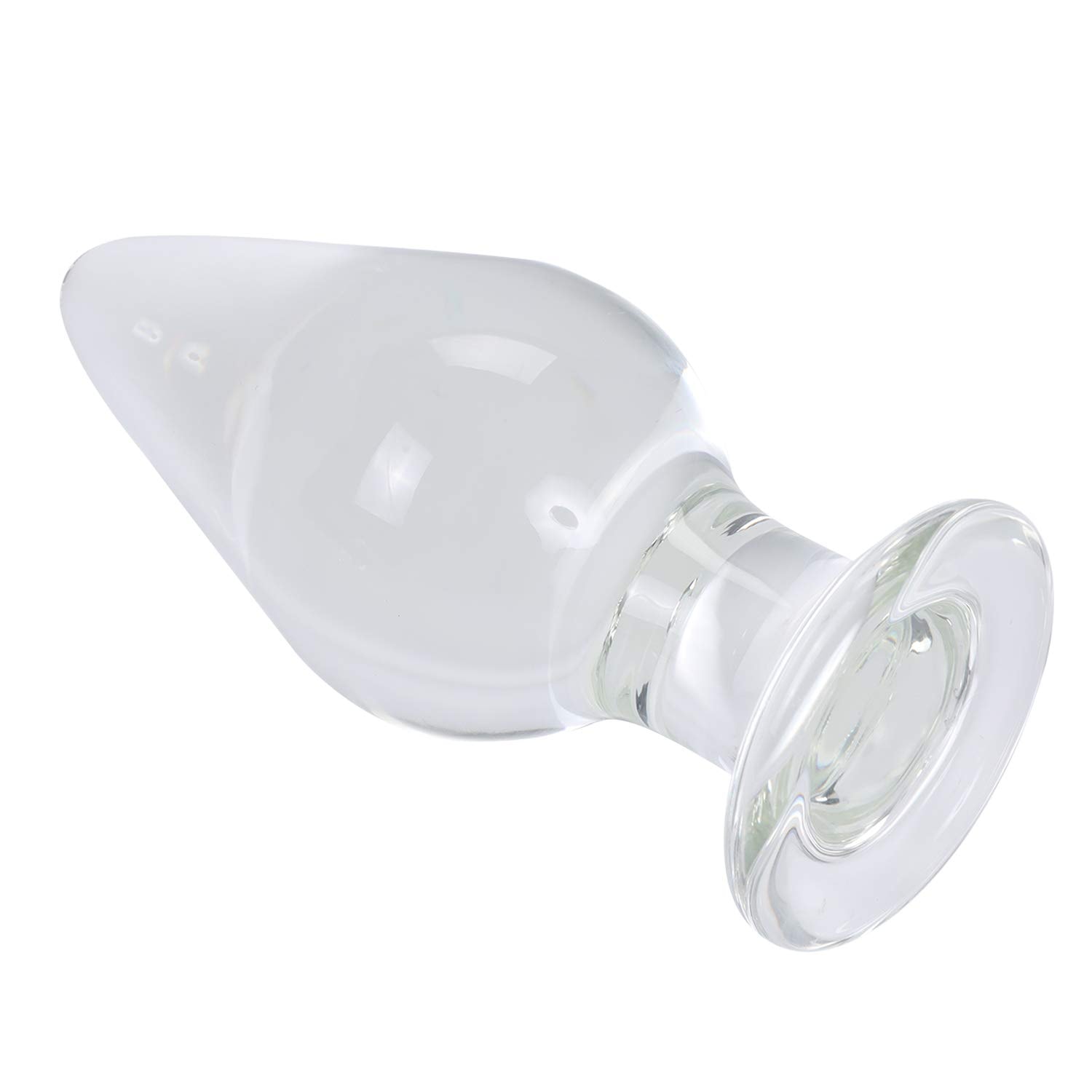 Epichao Huge Head Glass Butt Plug Crystal Anal Plug Bum Plug Bomb Plug Anal Trainer Anal Expander Training Sex Toy (): 2.95"
