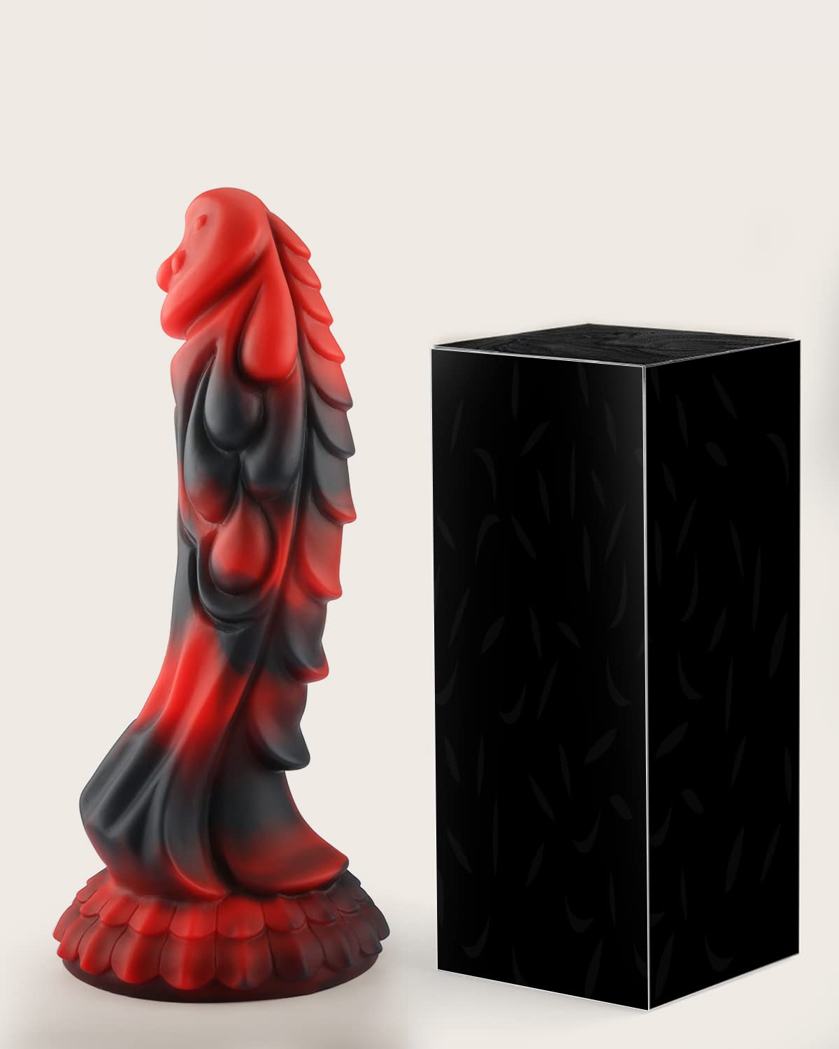 Sex Toy Realistic Silicone Dildo, 8.2 Inch Dragon Lifelike Fantasy Dildo, Soft Liquid Material Dildo with Textured for G-Spot Pleasure, Body Safe Material Adult Sex Toys for Women Men and Couple: Red&amp;Black