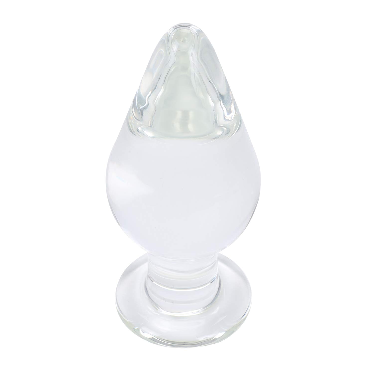 Epichao Huge Head Glass Butt Plug Crystal Anal Plug Bum Plug Bomb Plug Anal Trainer Anal Expander Training Sex Toy (): 2.95"
